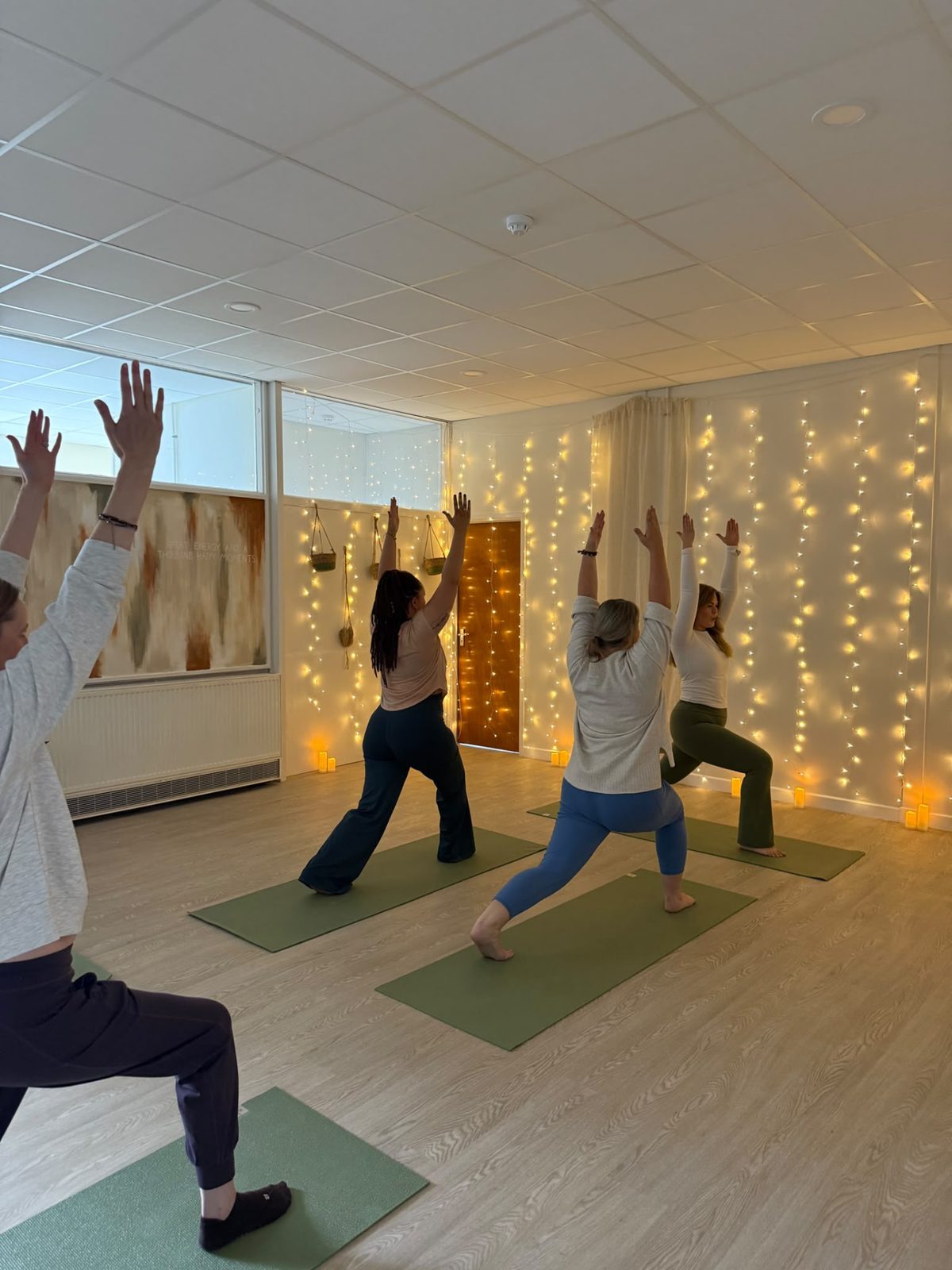 Members taking part in a yoga class at RESET Ruthin